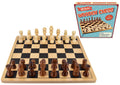 Snaps Retro Wooden Board Chess Set – Vintage Style Strategy Game