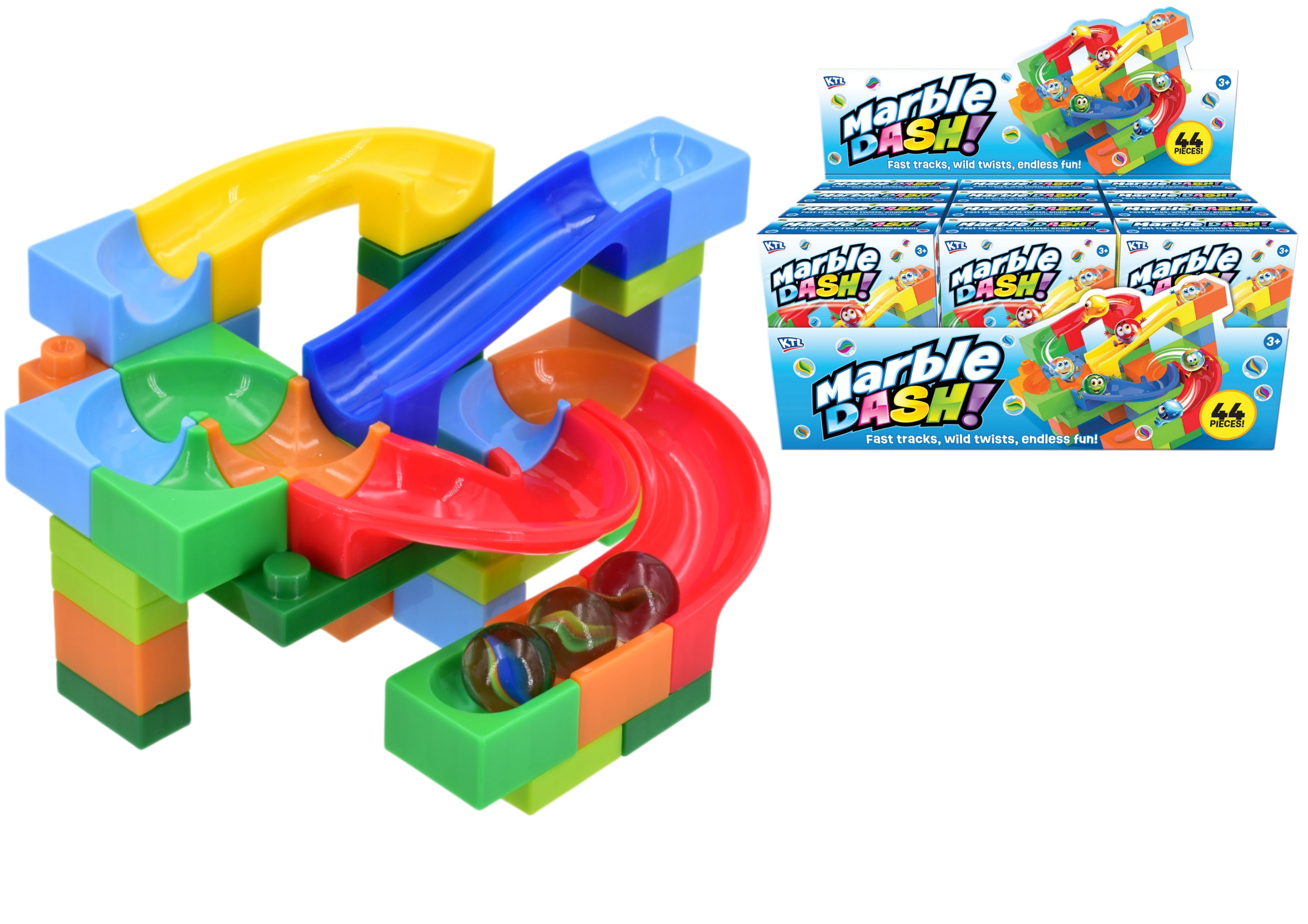 Snaps Marble Run Set – 44pc Educational STEM Building Toy Track