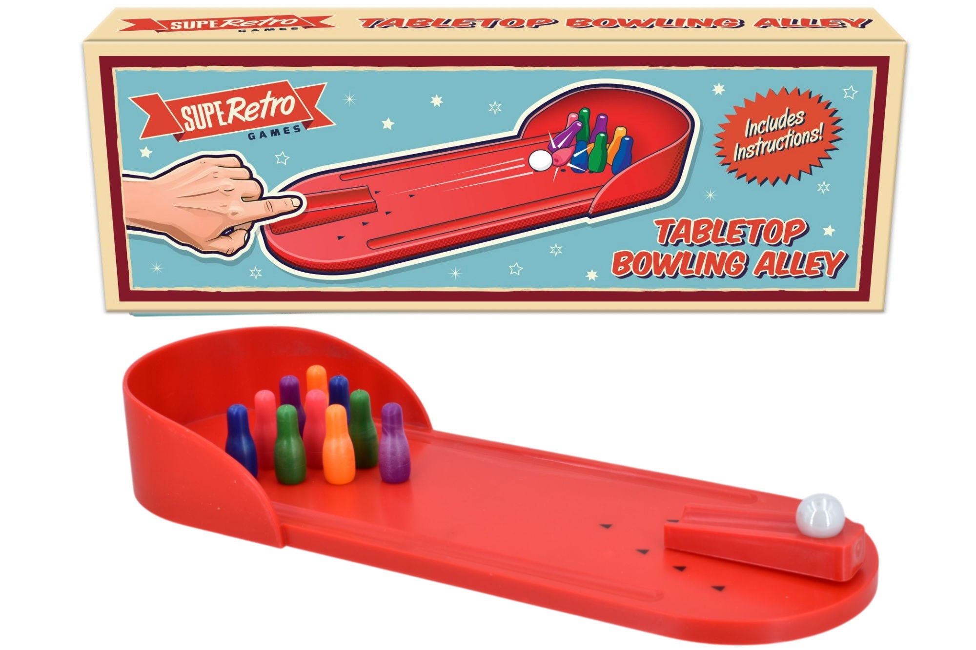 Snaps Retro Desk Top Bowling Game – Mini Novelty Office Stress Relief Toy