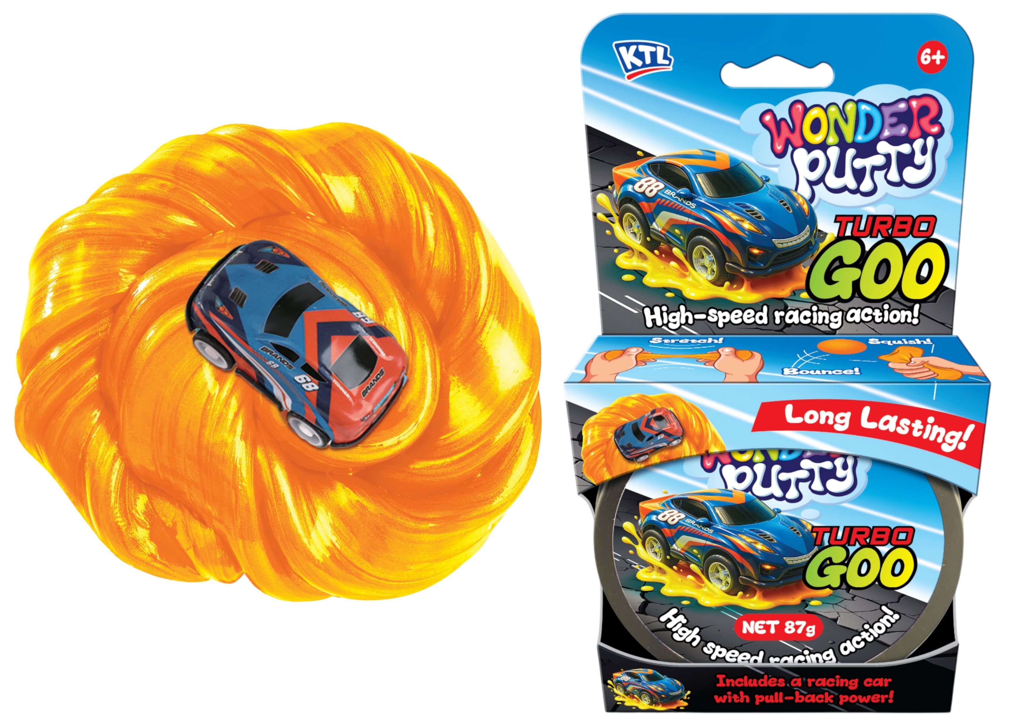Snaps Wonder Putty Race Car – Sensory Fidget Toy for Stress Relief (87g)