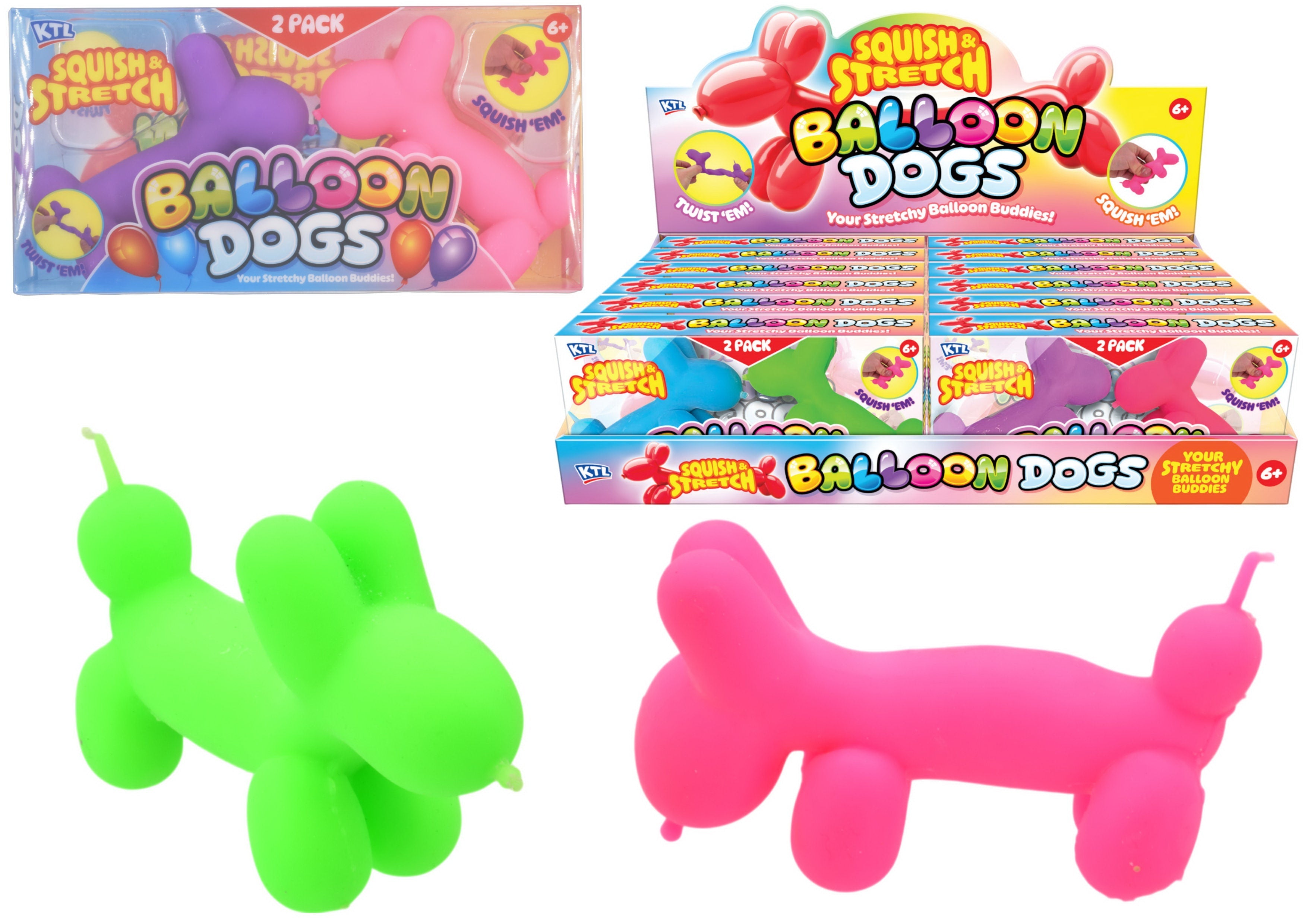 Snaps Balloon Dog Sculpture Art - 2 Piece Set Modern Novelty Decor