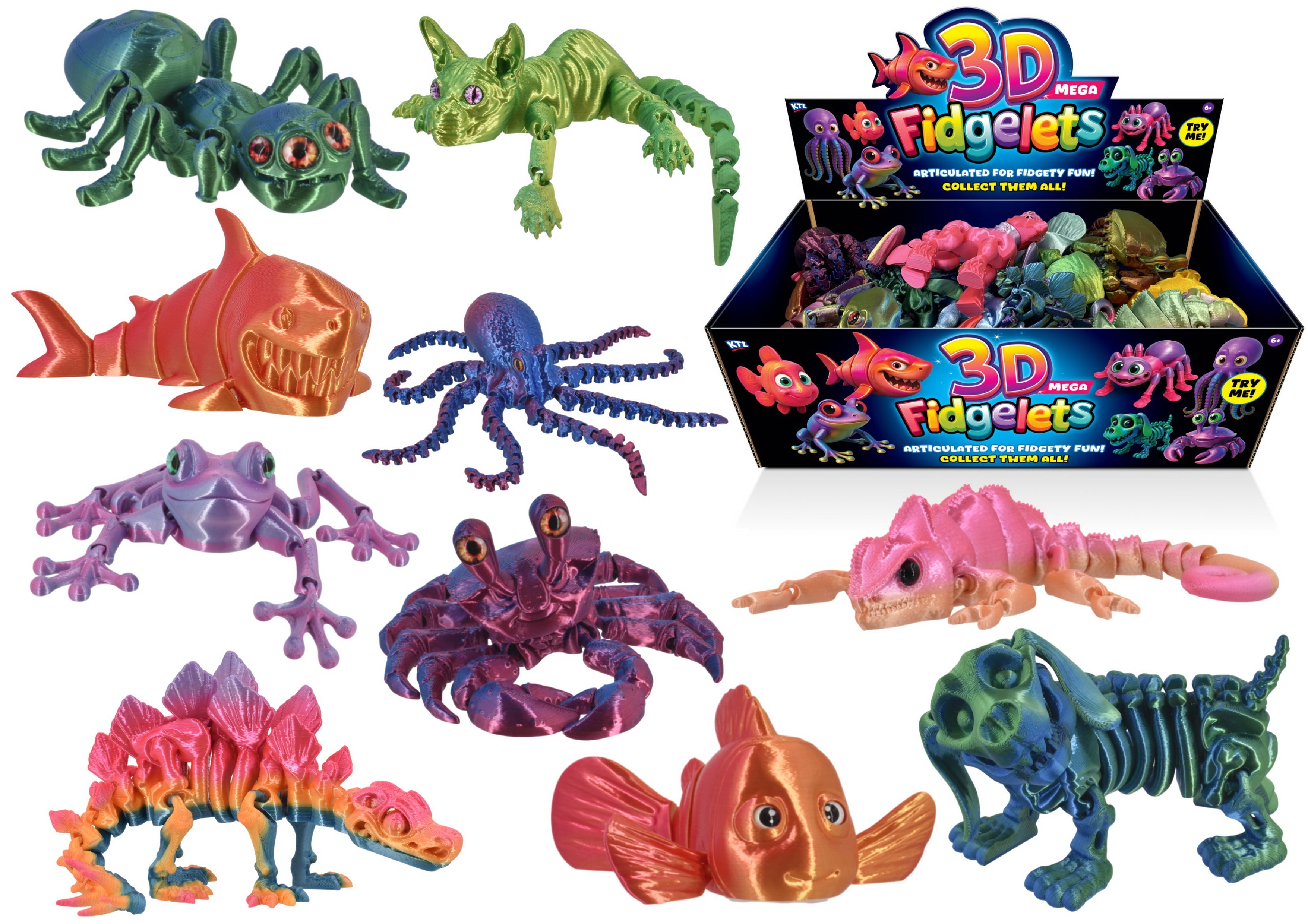 Snaps 3D Mega Fidgelets – Assorted Sensory Fidget Toys for Stress Relief