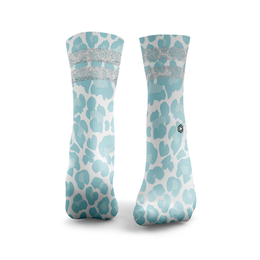 Leopard Print Glitter Socks