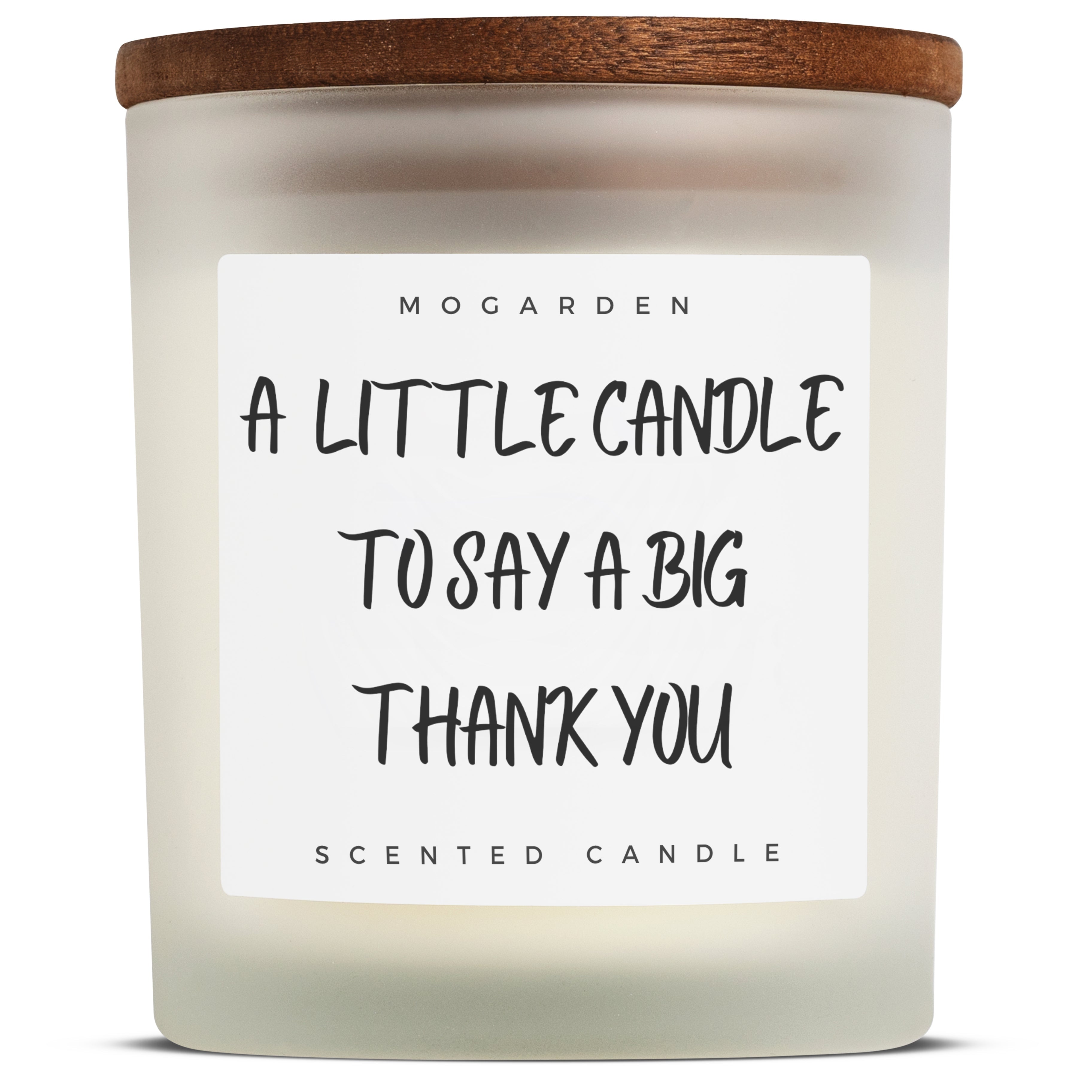 Mogarden Thank You Candle – Luxury Vanilla Amber Soy Wax Gift, 220g