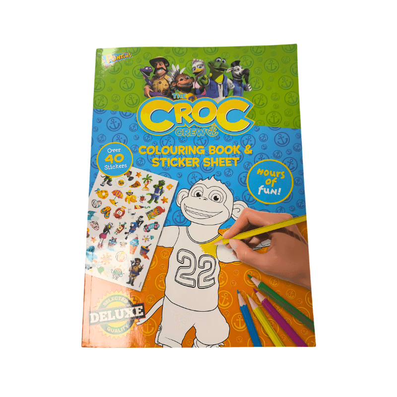 The Croc Crew Giant Colouring Book & Sticker Sheet by PoundFun