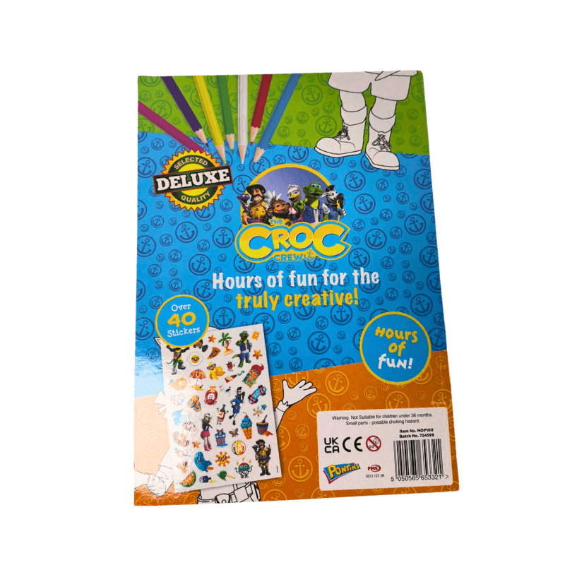 The Croc Crew Giant Colouring Book & Sticker Sheet by PoundFun