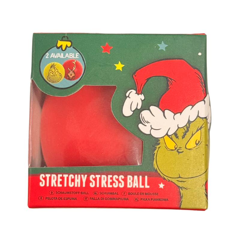 PoundFun The Grinch Red Stress Ball - Festive Fidget Toy Stocking Filler