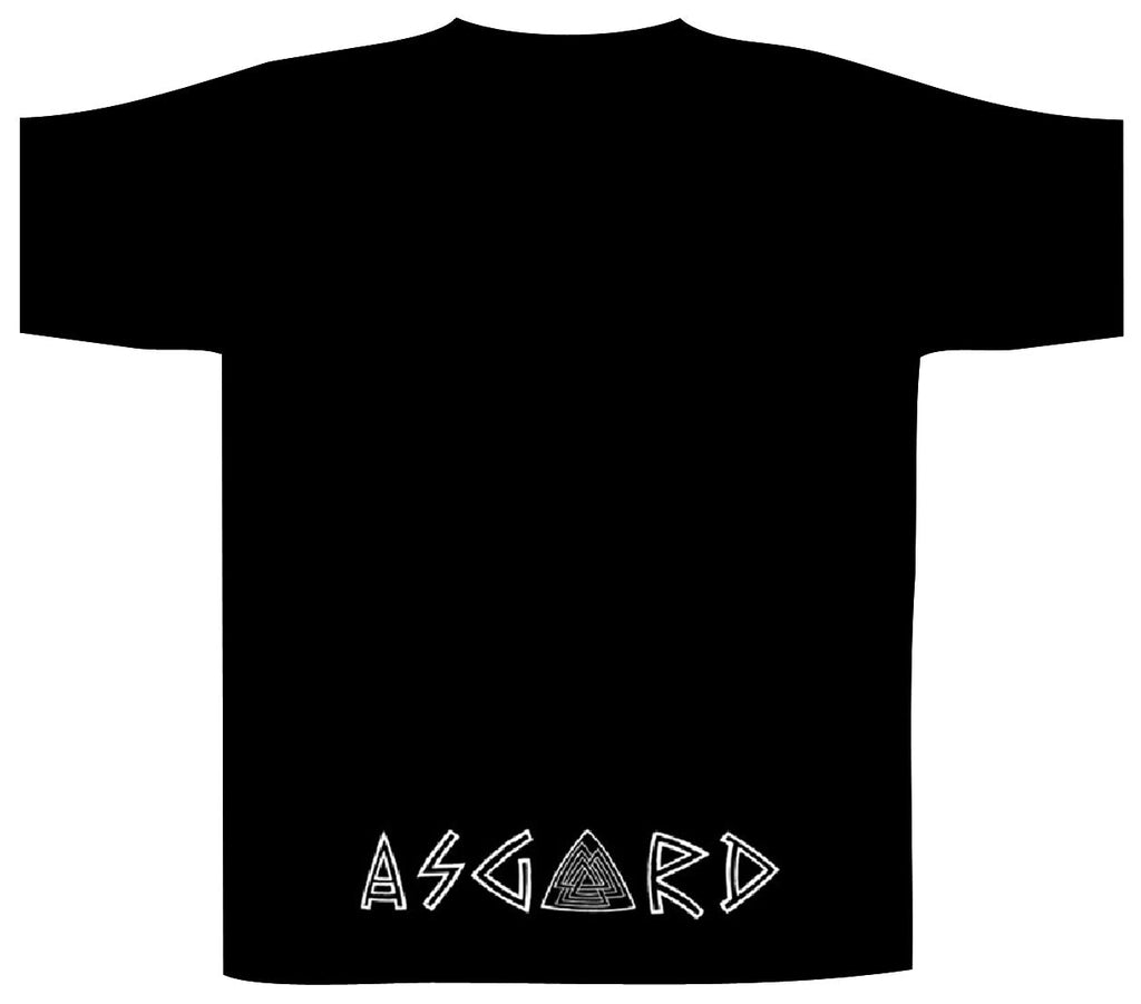 Viking Heart Purple & Grey Unisex Black T-shirt