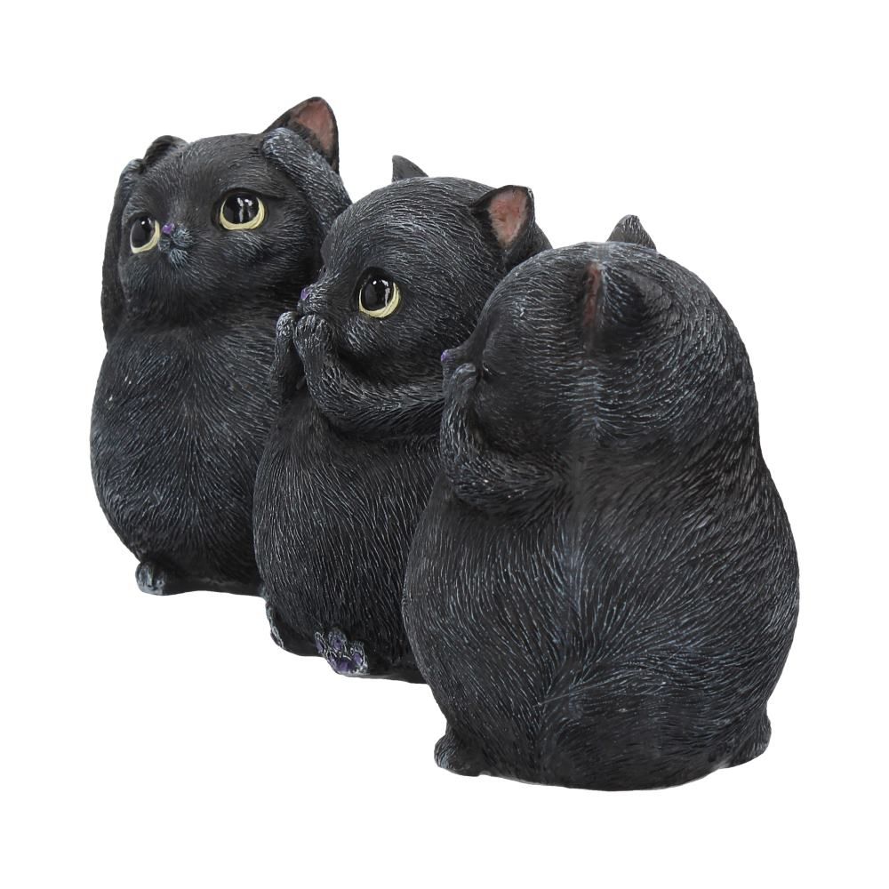 Nemesis Now Three Wise Fat Cats – Set of 3 Hand-Painted Resin Figurines