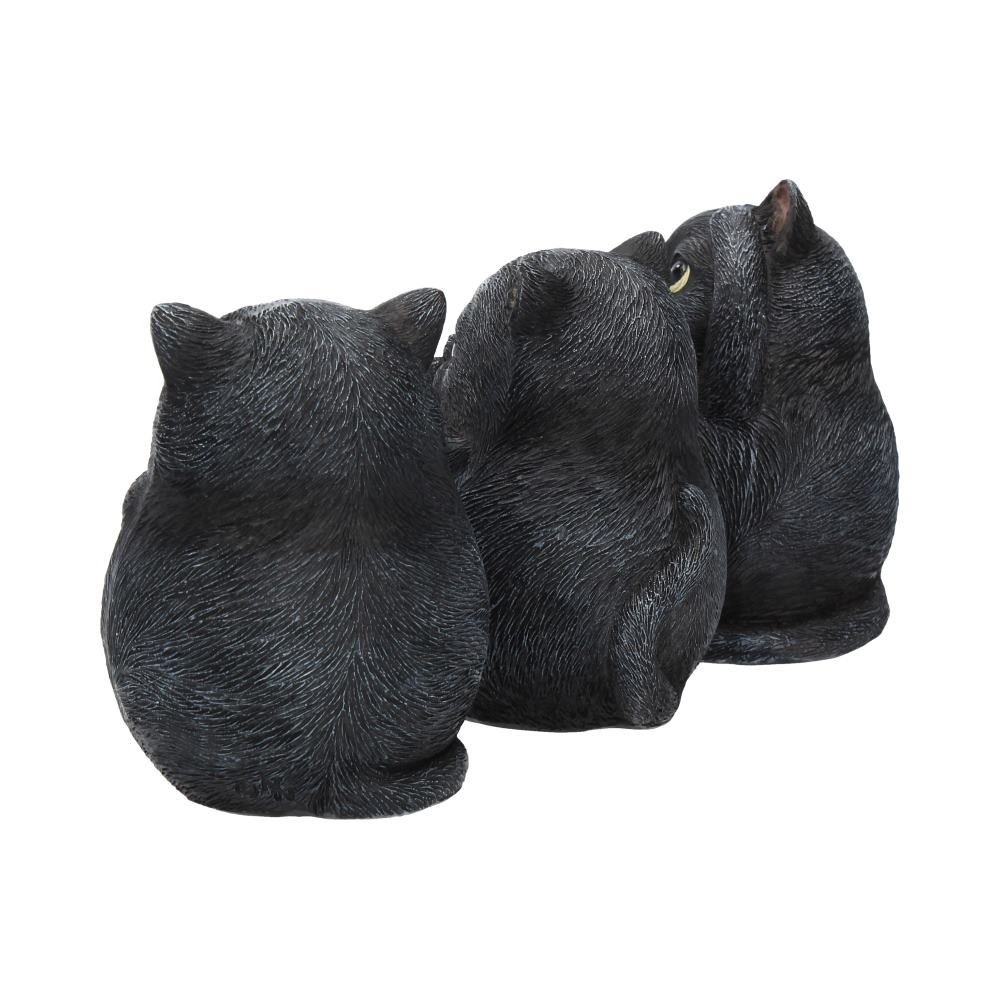 Nemesis Now Three Wise Fat Cats – Set of 3 Hand-Painted Resin Figurines