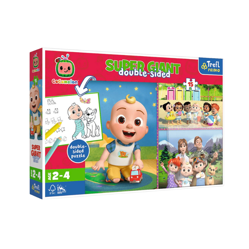 Trefle CoComelon Super Giant Double-Sided Puzzle & Colouring Toy