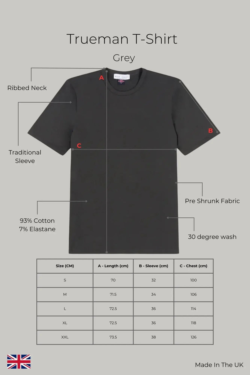 Trueman Regular Fit T-Shirt - Grey