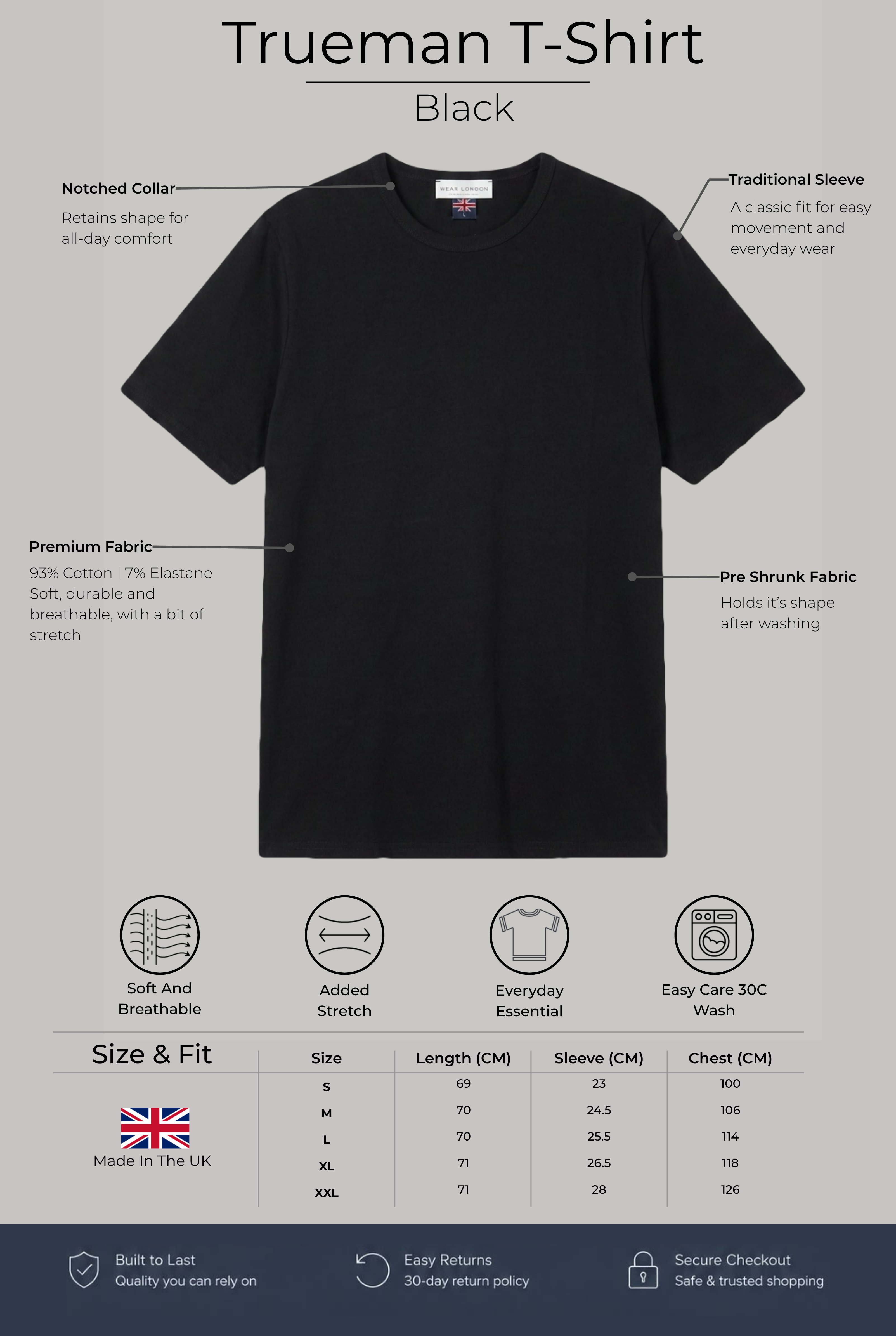 Trueman Regular Fit T-Shirt - Black