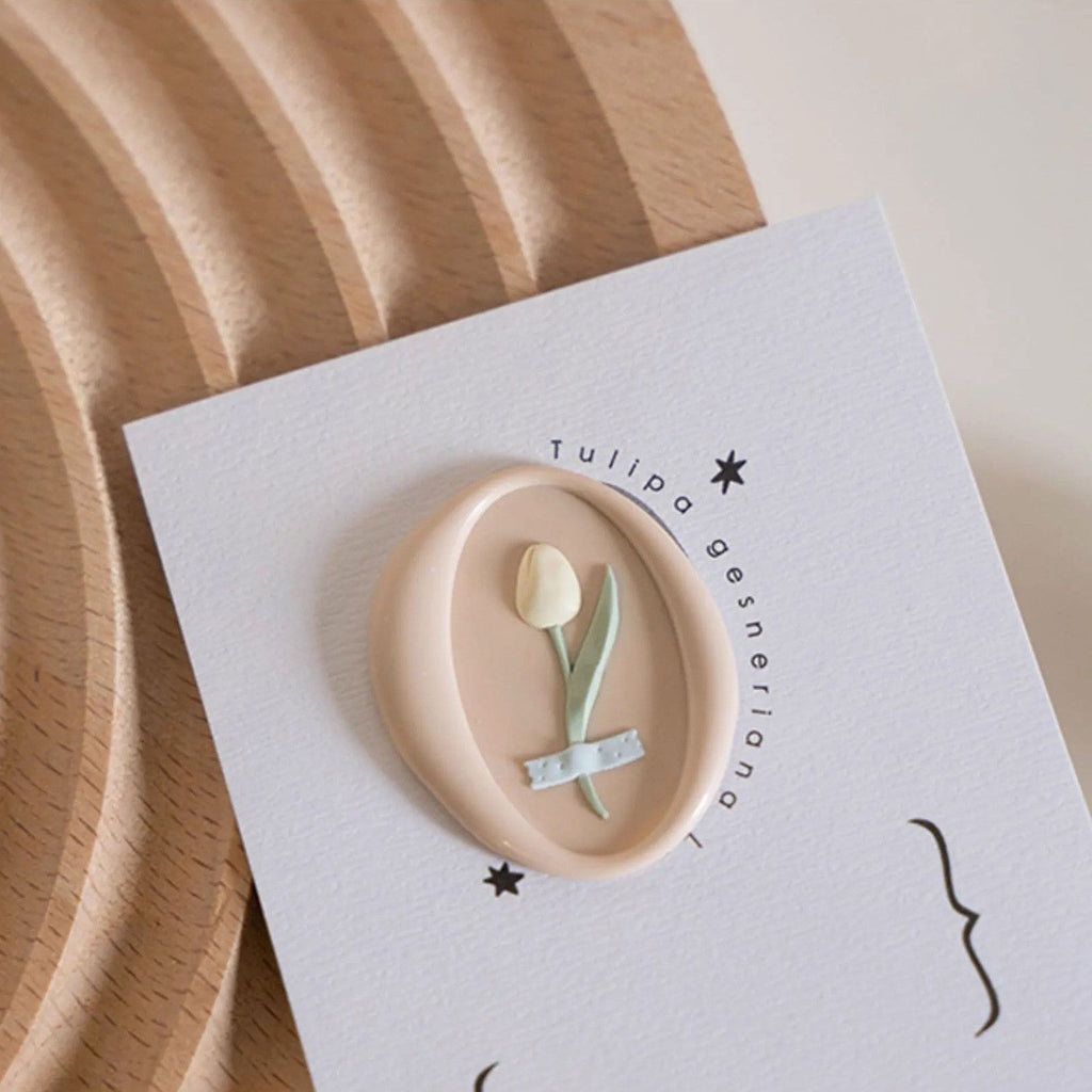 LuLuFun Studio Tulip Wax Seal Stamp – Custom Stationery Crafting Tool