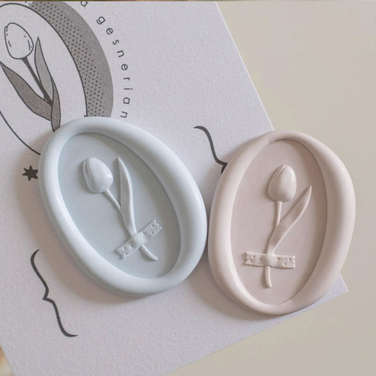 LuLuFun Studio Tulip Wax Seal Stamp – Custom Stationery Crafting Tool
