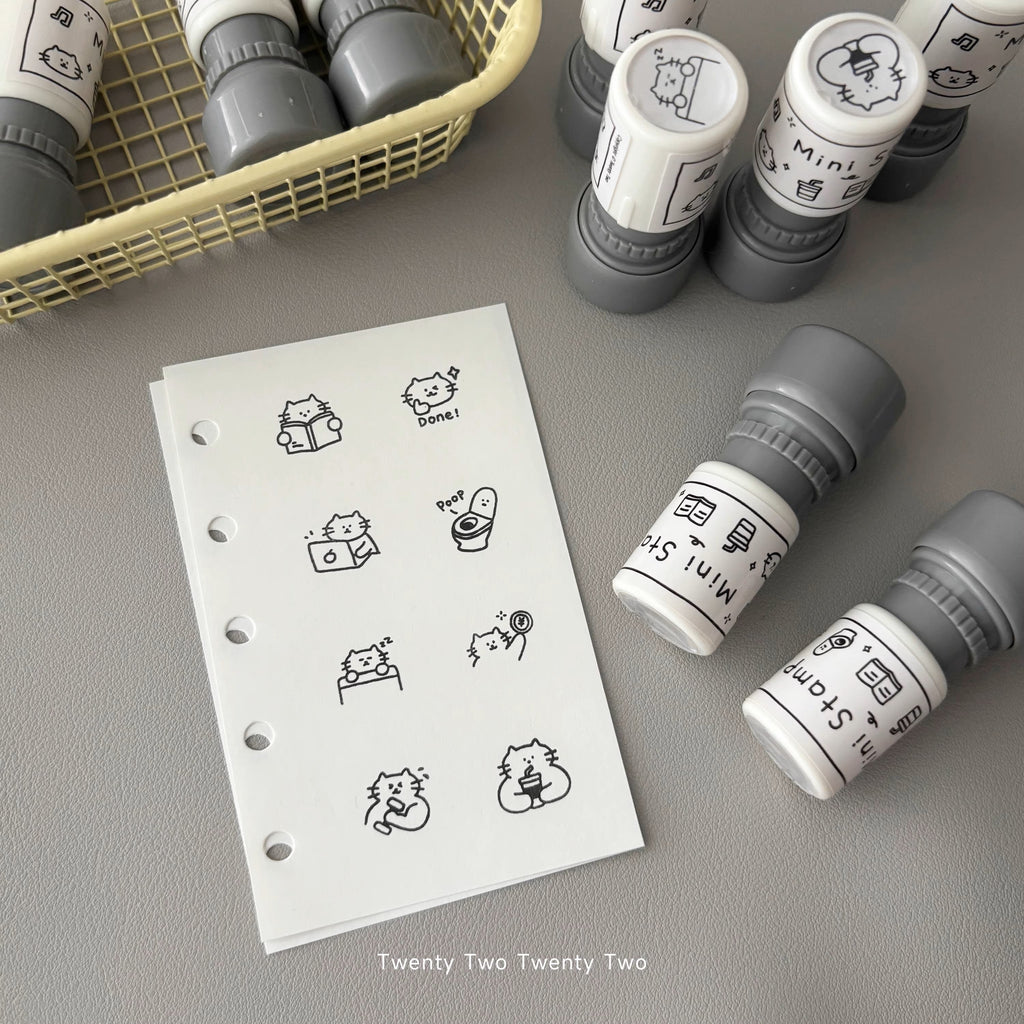 LuLuFun Studio Mini Portable Self-Inking Photosensitive Round Stamp