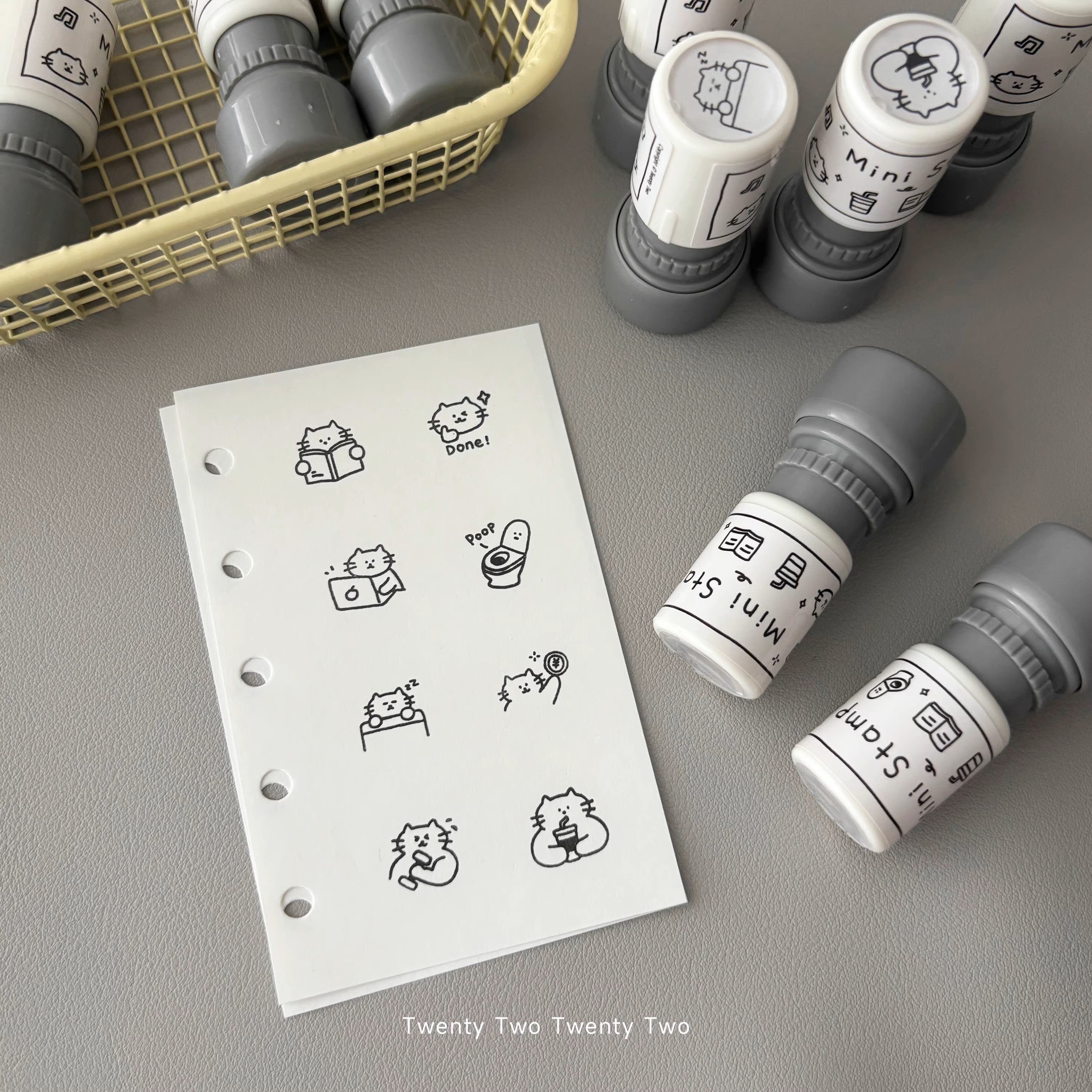 LuLuFun Studio Mini Portable Self-Inking Photosensitive Round Stamp