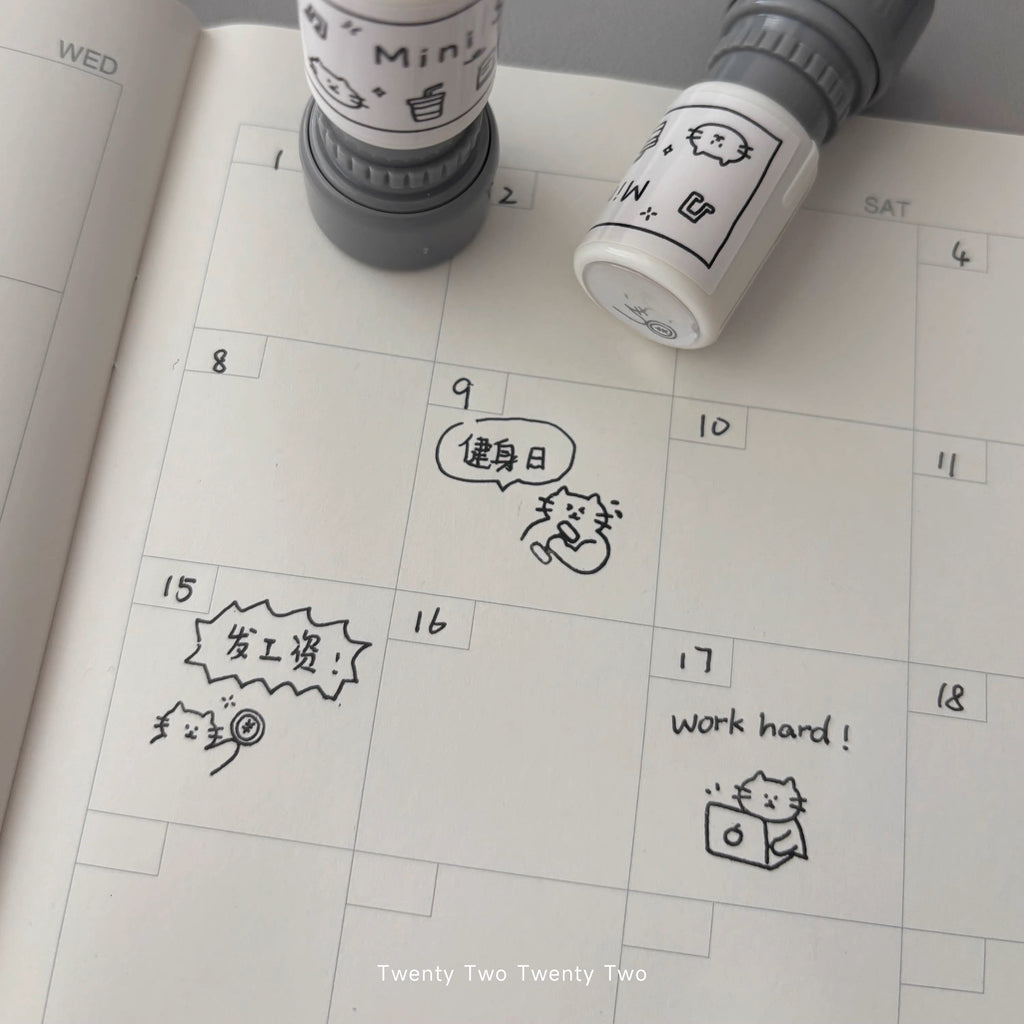 LuLuFun Studio Mini Portable Self-Inking Photosensitive Round Stamp