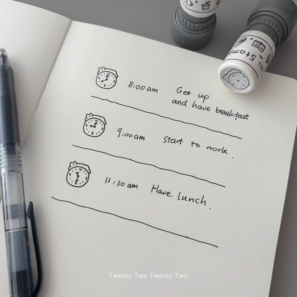 LuLuFun Studio Mini Portable Self-Inking Photosensitive Round Stamp