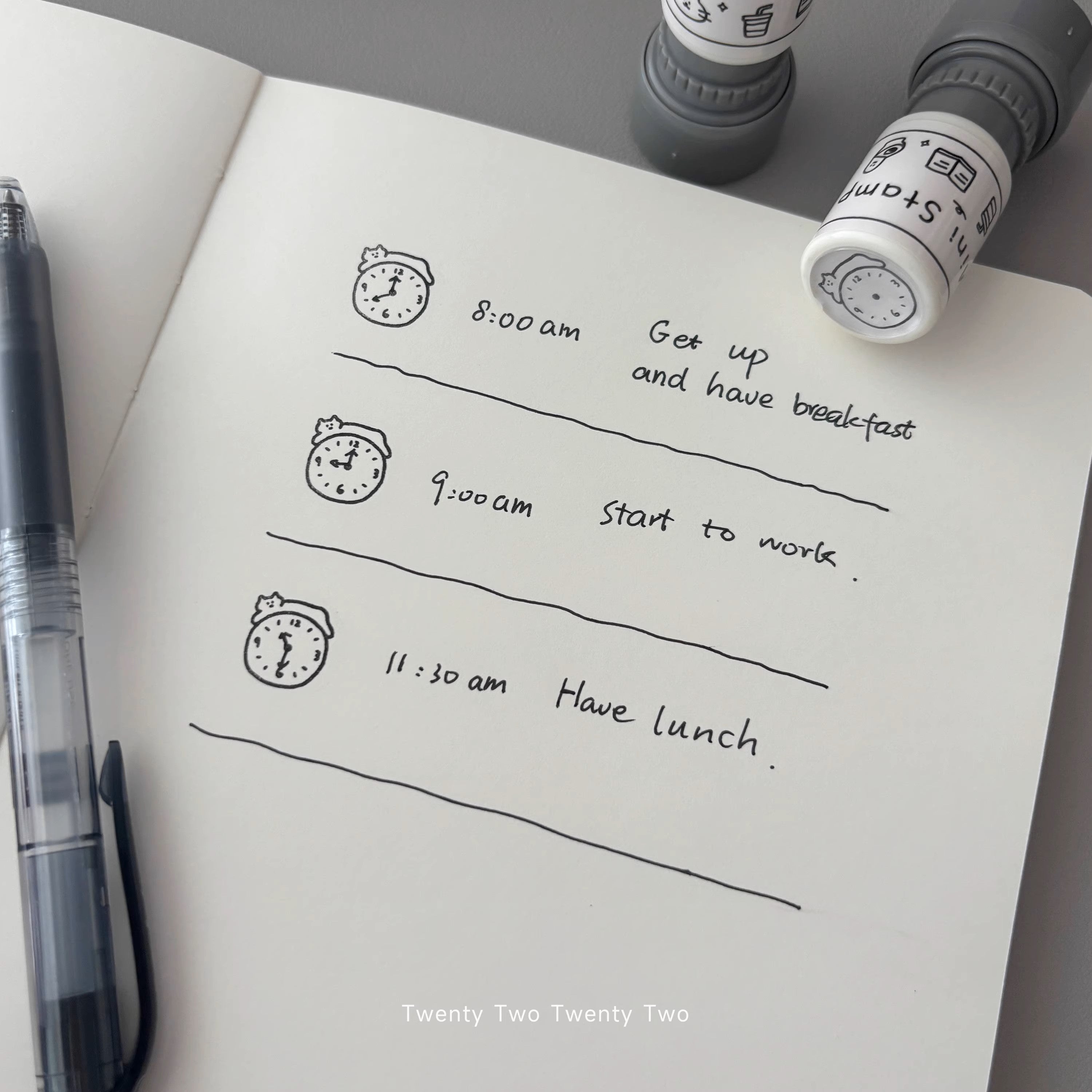 LuLuFun Studio Mini Portable Self-Inking Photosensitive Round Stamp