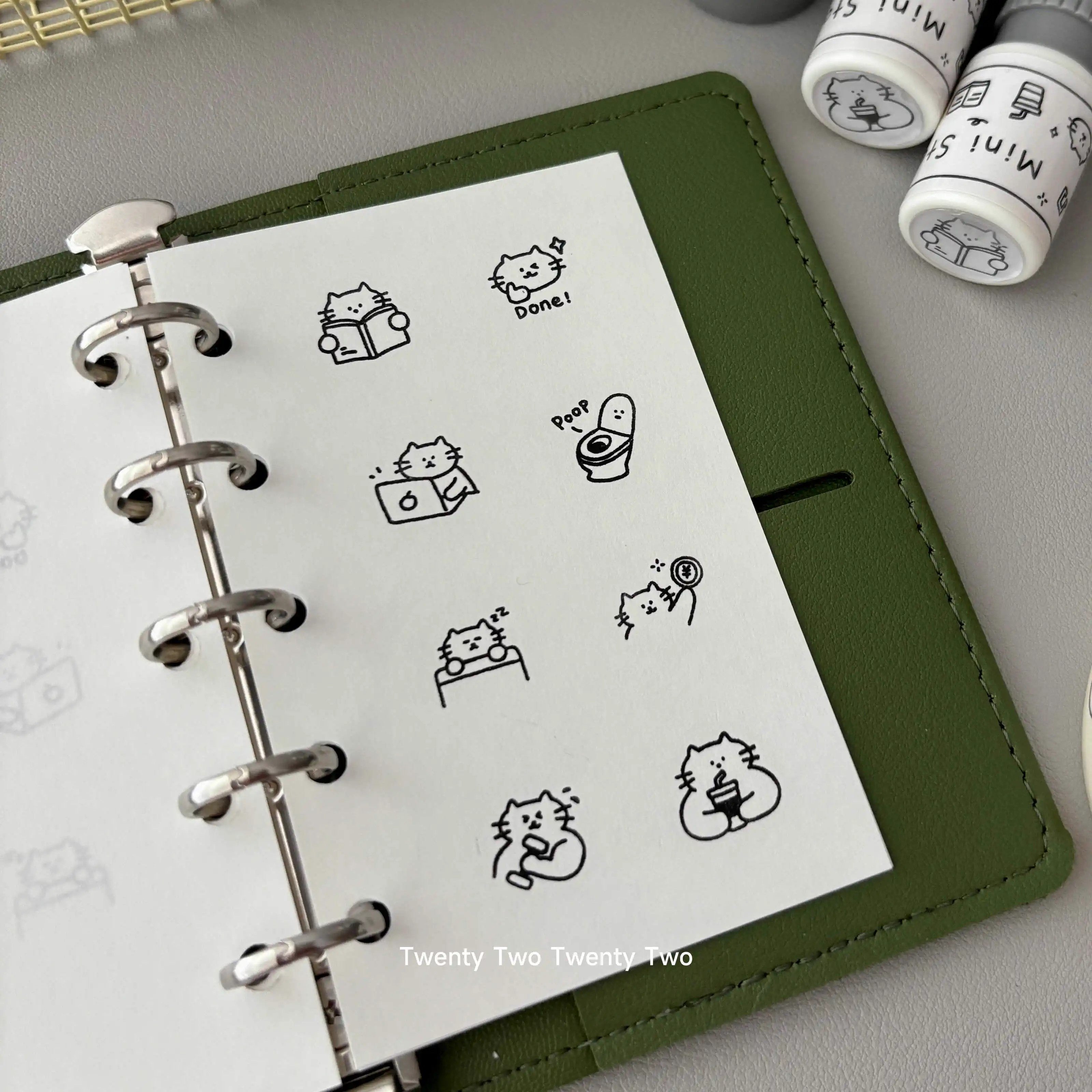 LuLuFun Studio Mini Portable Self-Inking Photosensitive Round Stamp