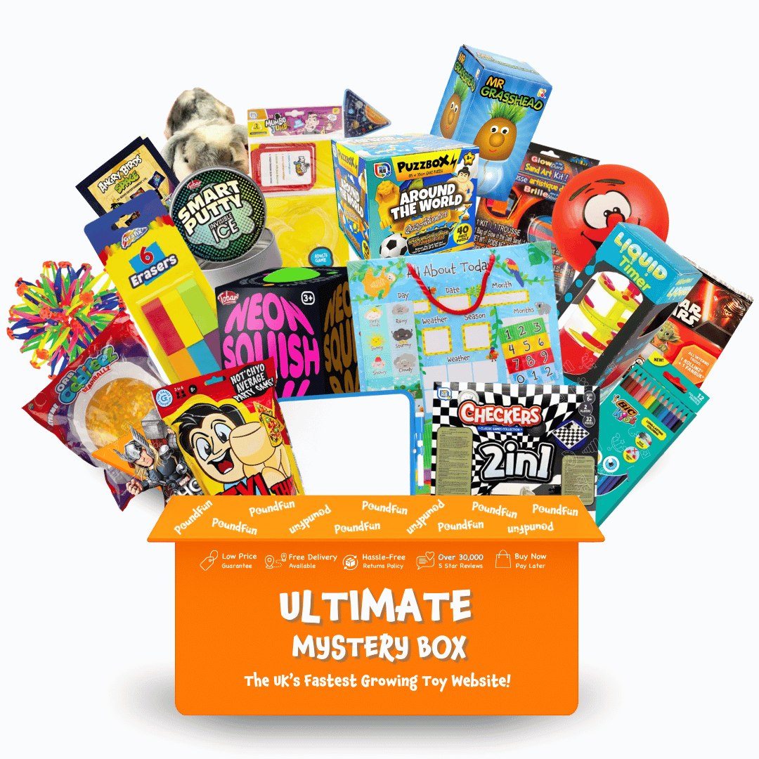 PoundFun Ultimate Mystery Toy Box | 20+ Kids Games & Activities Bundle