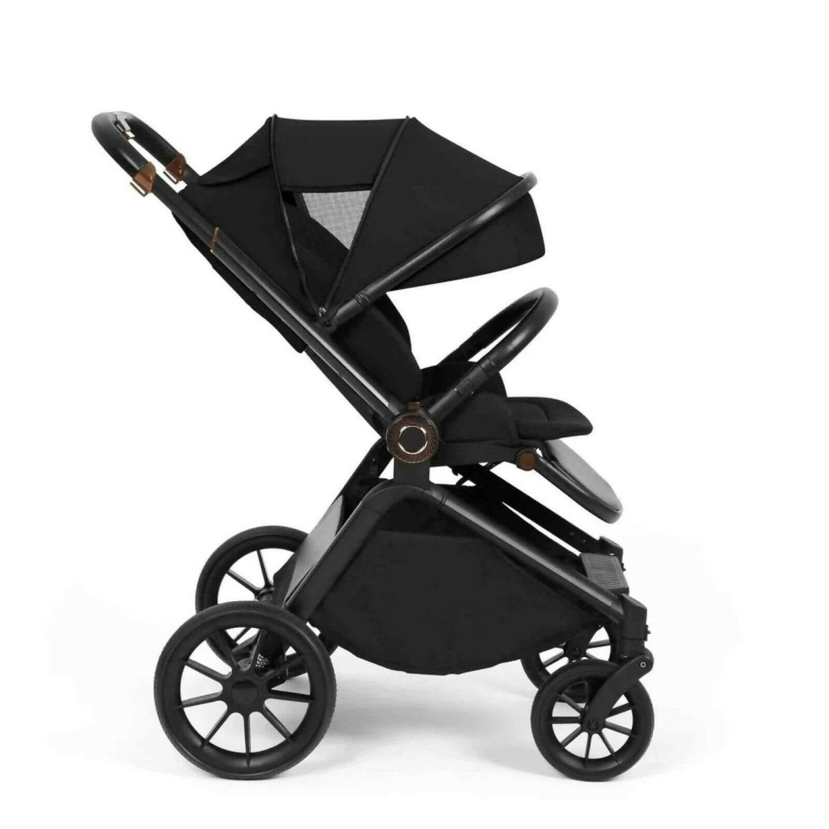 Ickle Bubba Altima Travel System with i-Size Stratus Car Seat & ISOFIX Base 12 pcs - Black