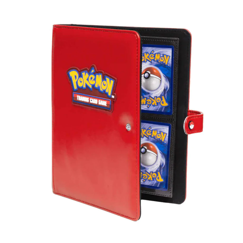 Pokémon Premium Snap Card Binder – Red Leatherette 4-Pocket Album