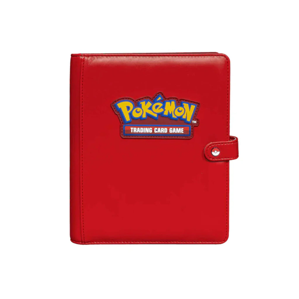 Pokémon Premium Snap Card Binder – Red Leatherette 4-Pocket Album