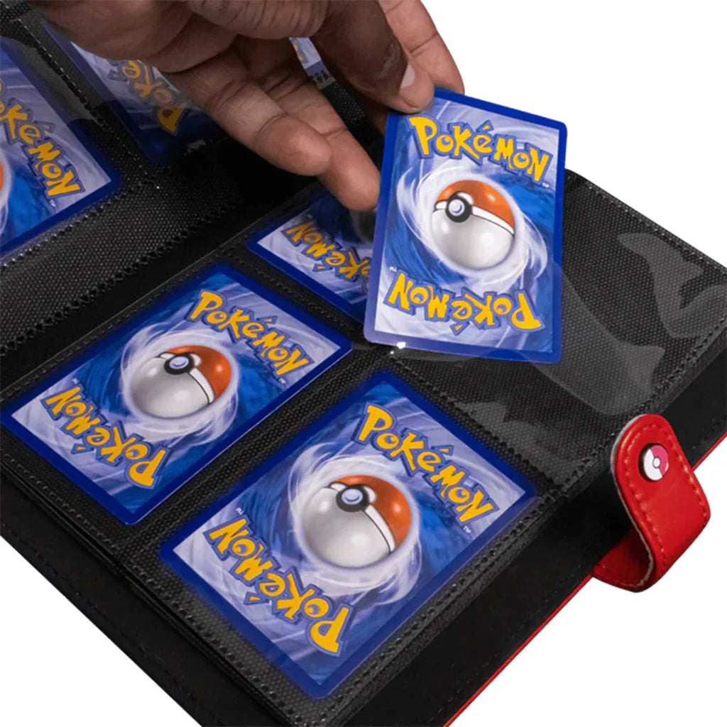 Pokémon Premium Snap Card Binder – Red Leatherette 4-Pocket Album