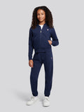 Girls Zip Hoodie & Relaxed Fit Jogger Set in Navy Iris