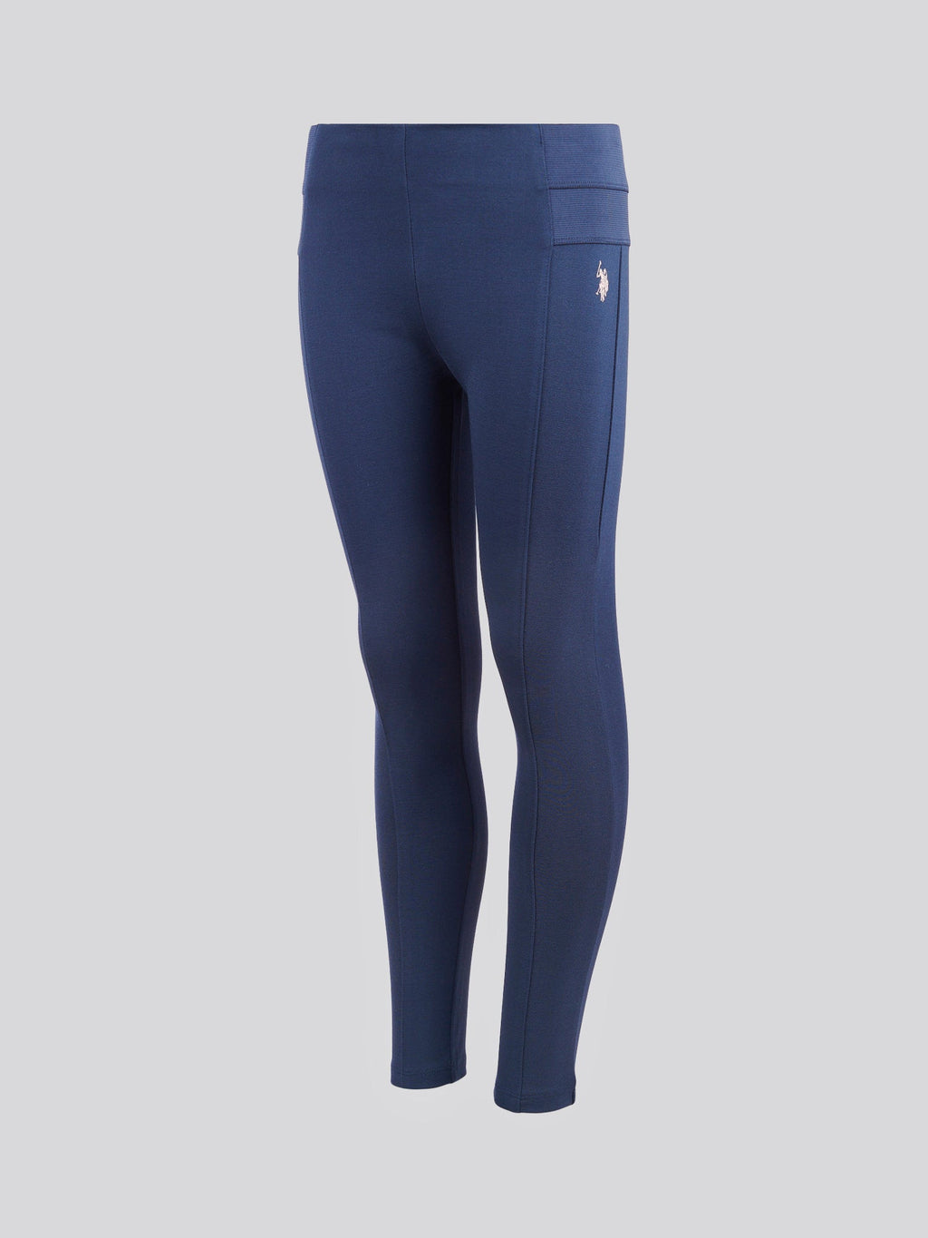 Girls Elastic Waistband Leggings Navy Iris