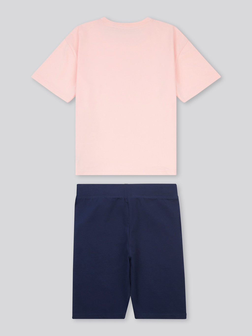 Girls Print T-Shirt & Jersey Short Set Crystal Rose