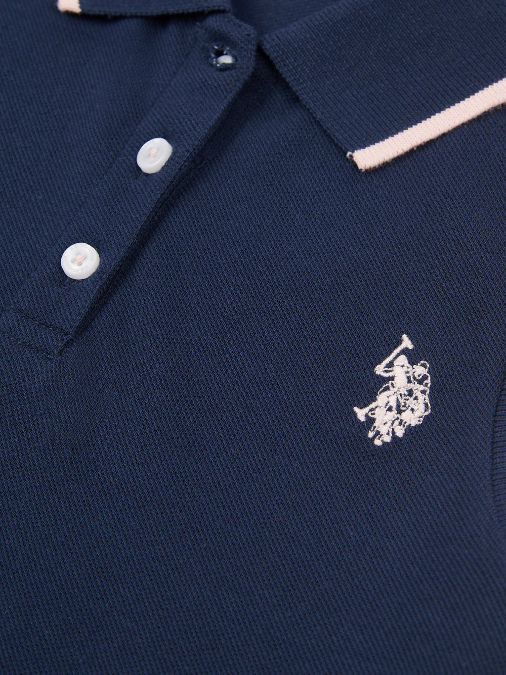 Girls Sleeveless Polo Shirt Navy Iris