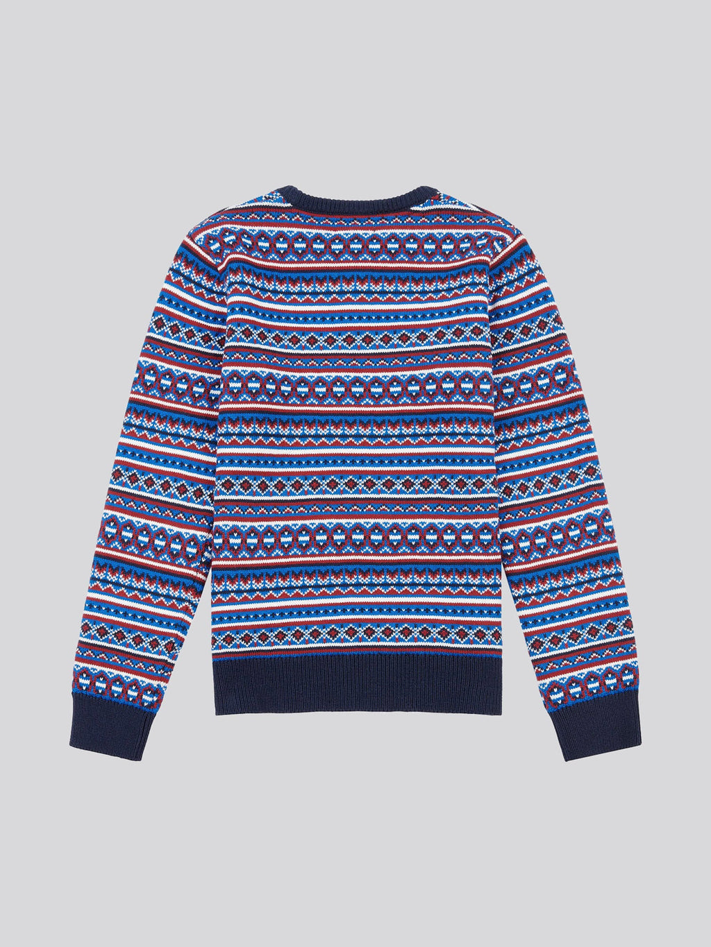 Boys Intarsia Knit Jumper in Classic Blue