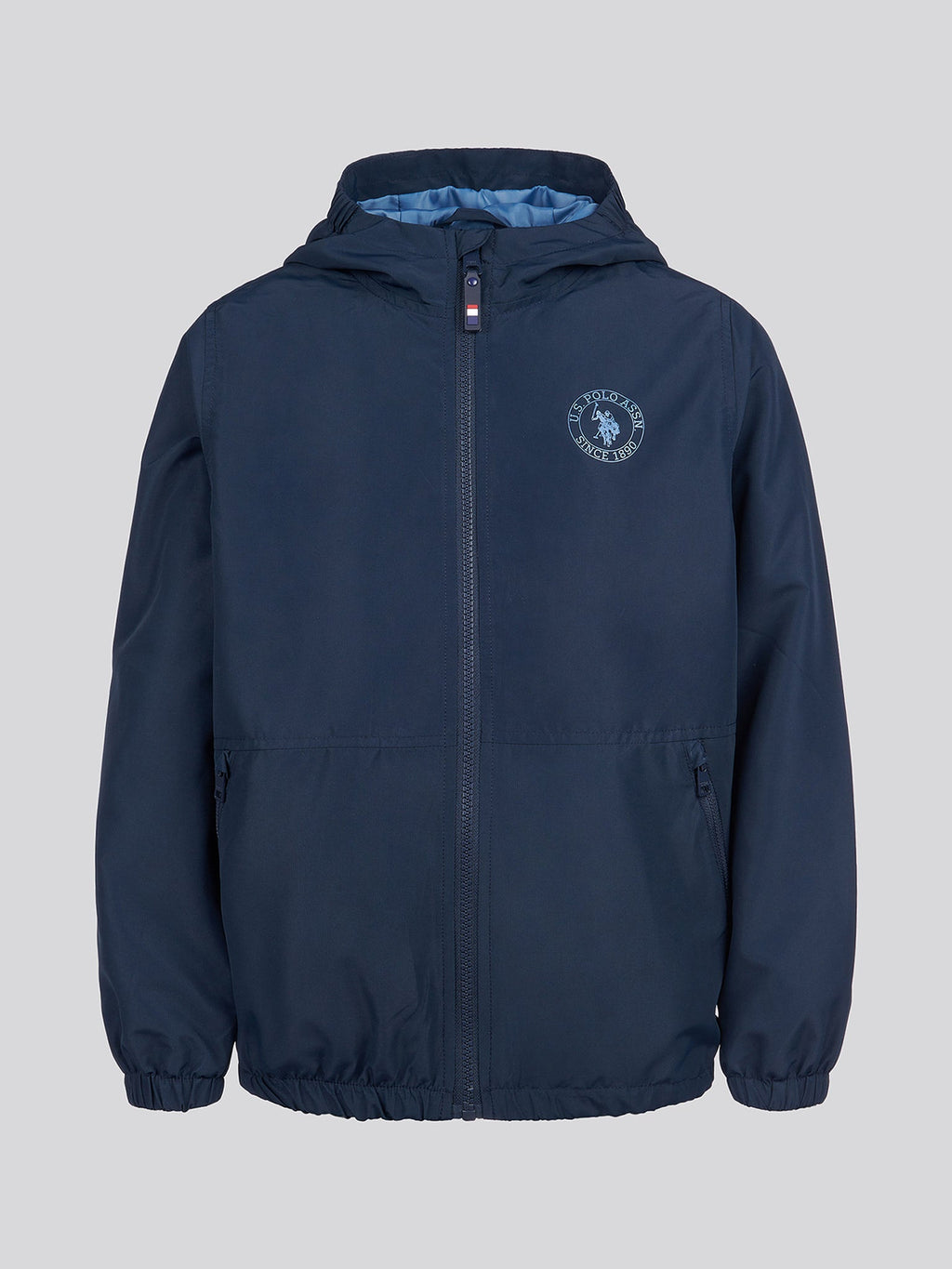 Boys Hooded Windbreaker in Dark Sapphire Navy