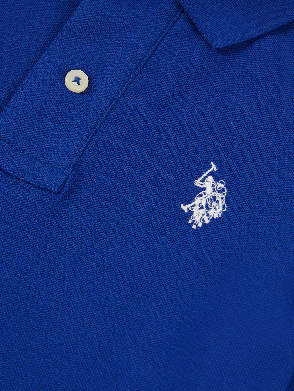 Boys Double Horsemen Polo Shirt in Sodalite Blue