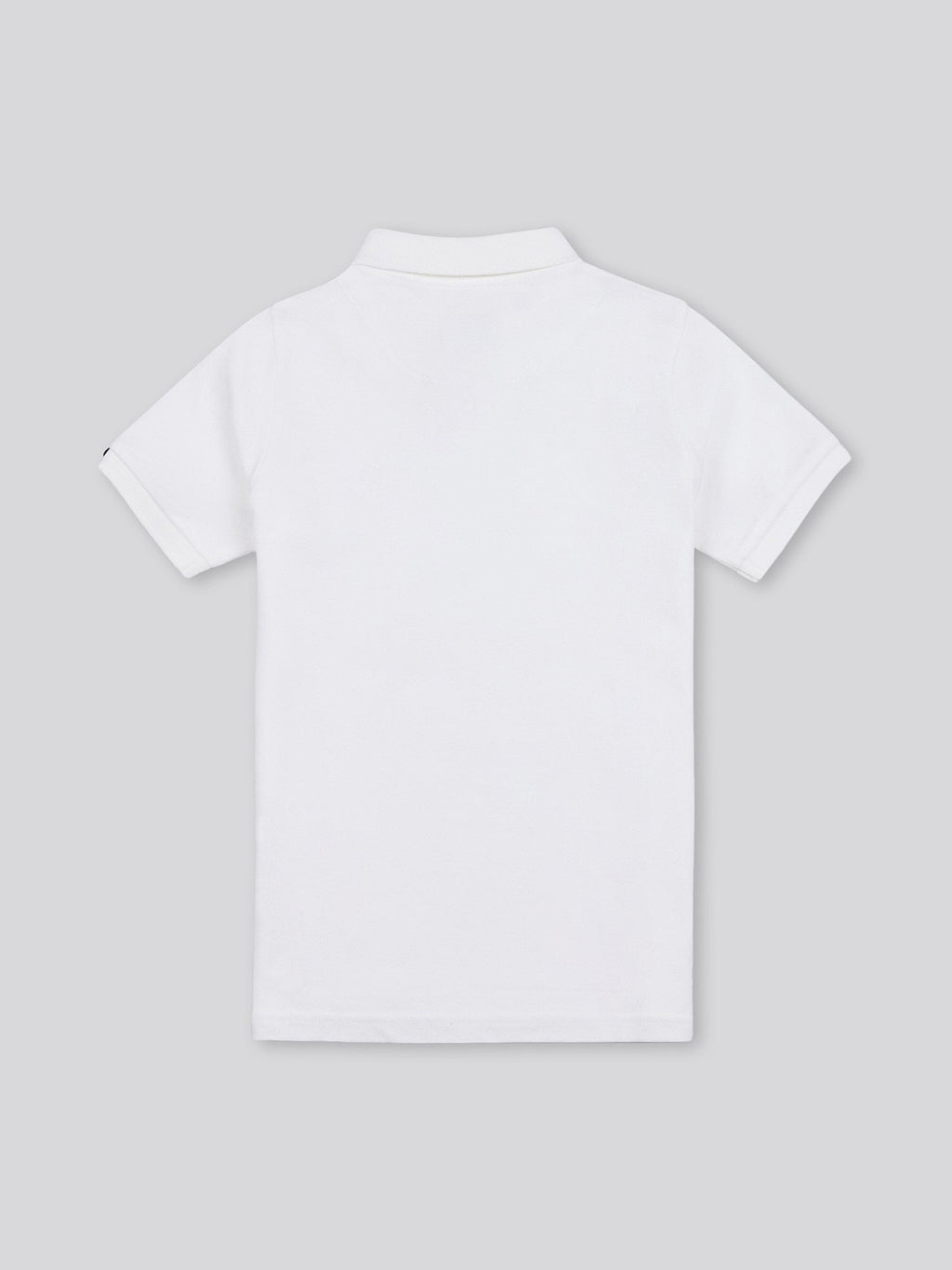 Boys Double Horsemen Polo Shirt in White / Dark Sapphire Navy DHM
