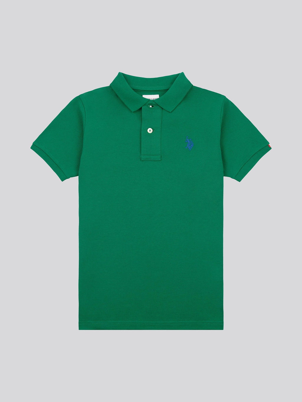 Boys Double Horsemen Polo Shirt in Lush Meadow