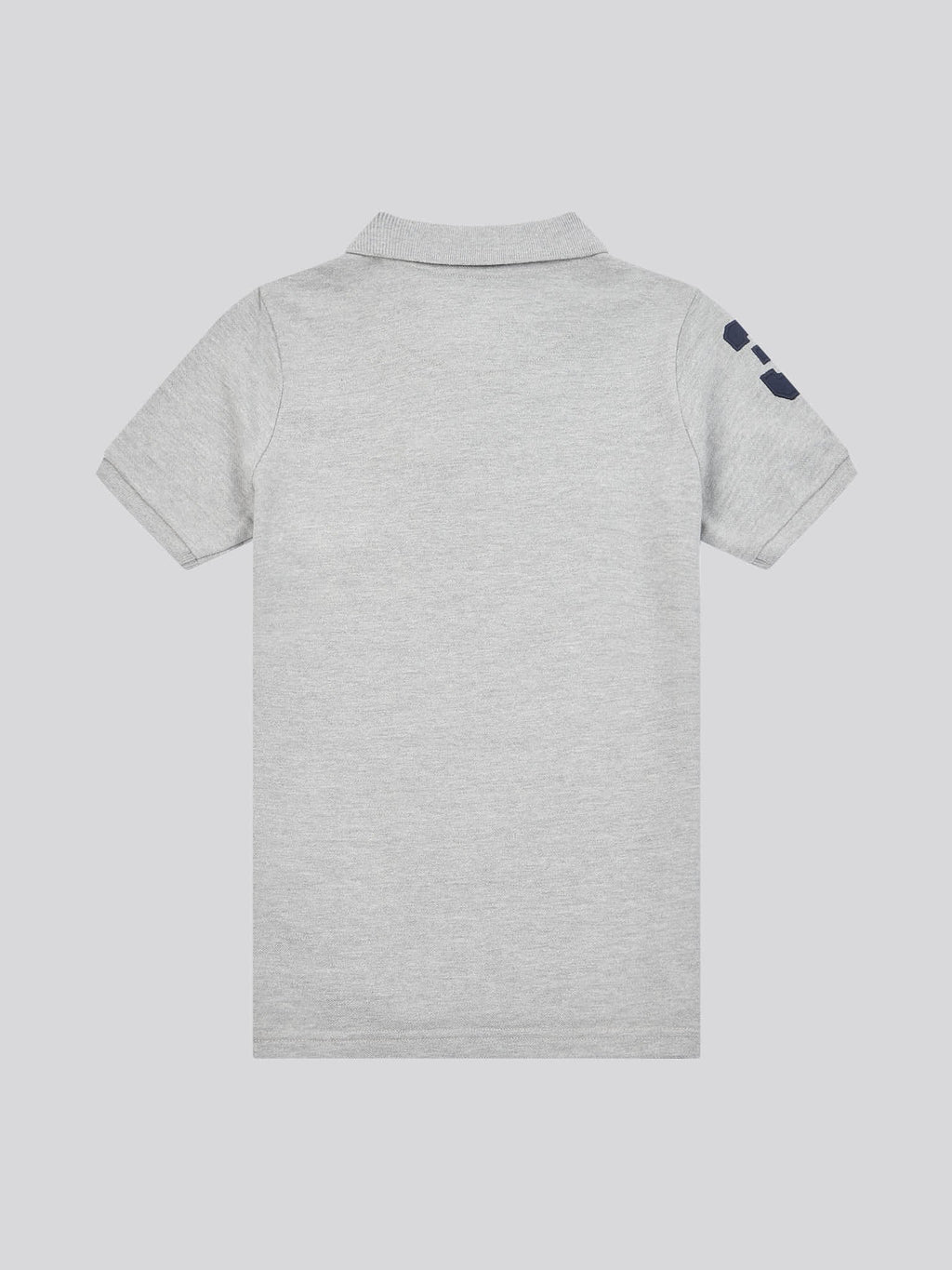 Boys Player 3 Polo Shirt in Mid Grey Marl