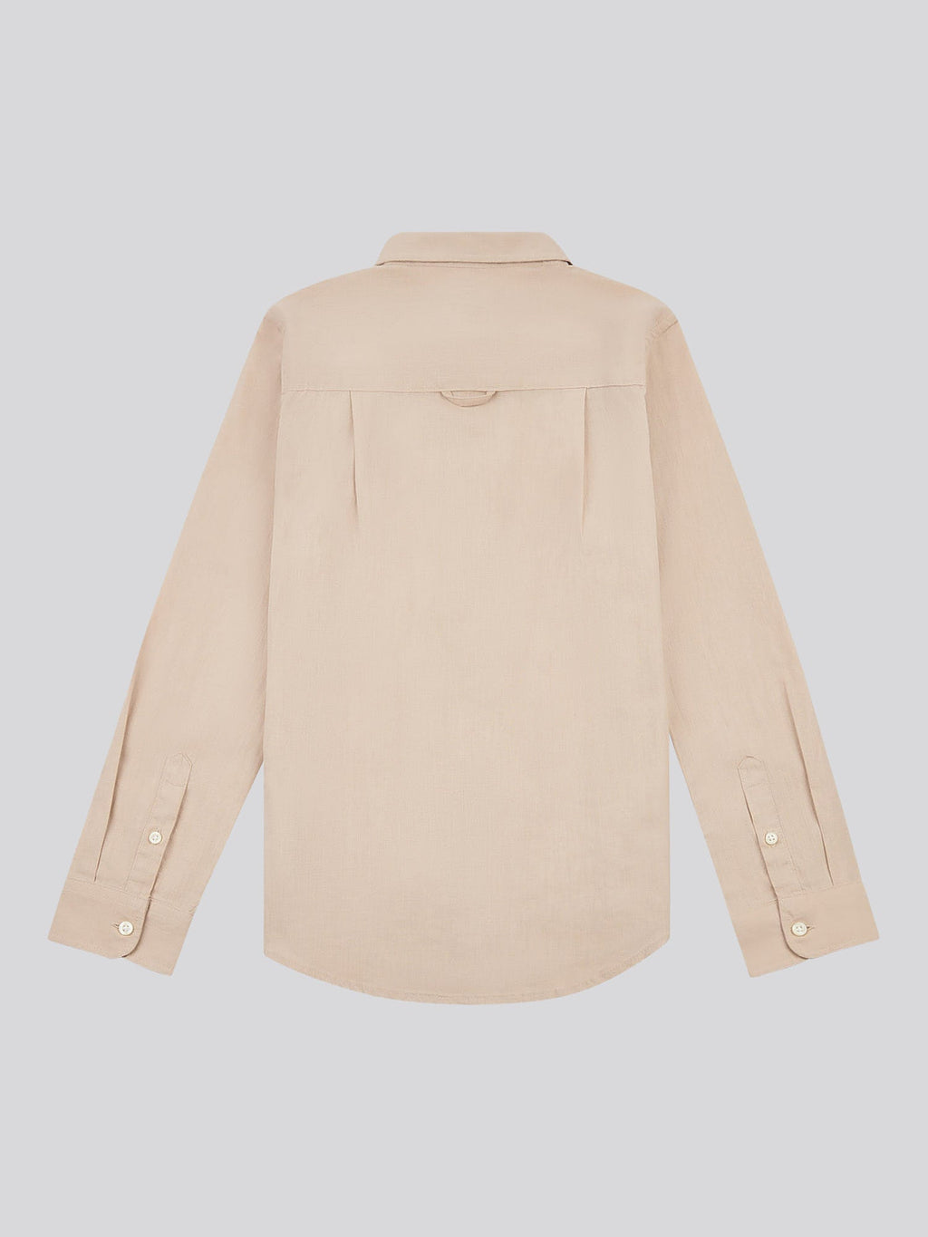 Boys Linen Blend Shirt in Doeskin