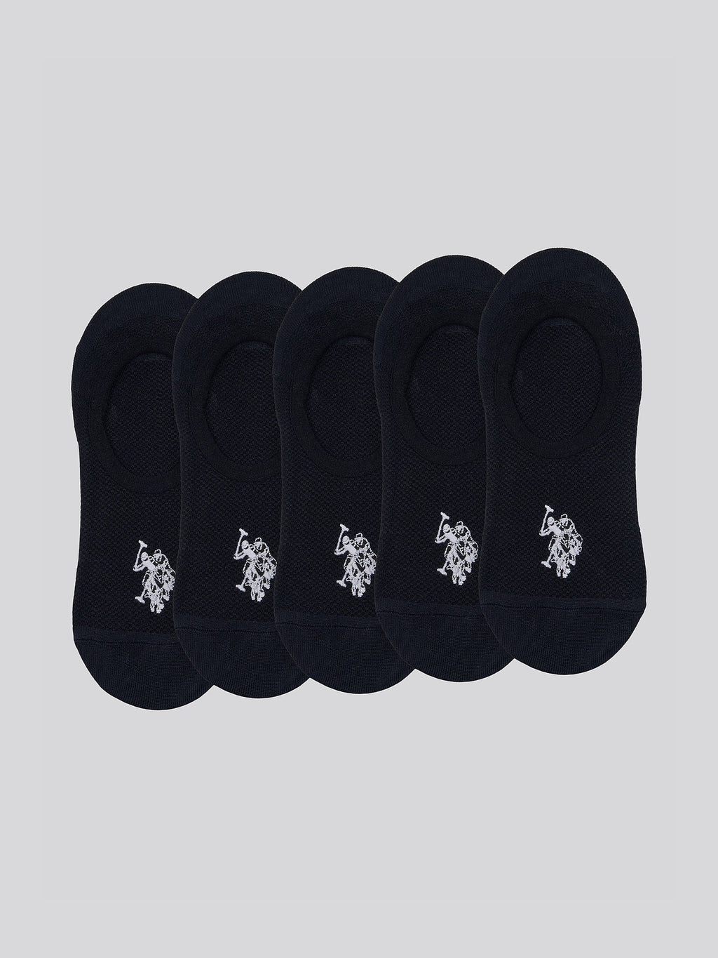 5 Pack Invisible Trainer Socks in Black