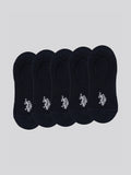 5 Pack Invisible Trainer Socks in Black