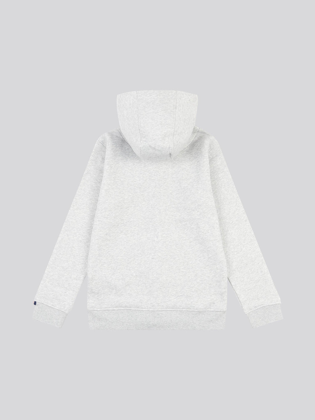 Boys Double Horsemen Zip Hoodie in Mid Grey Marl