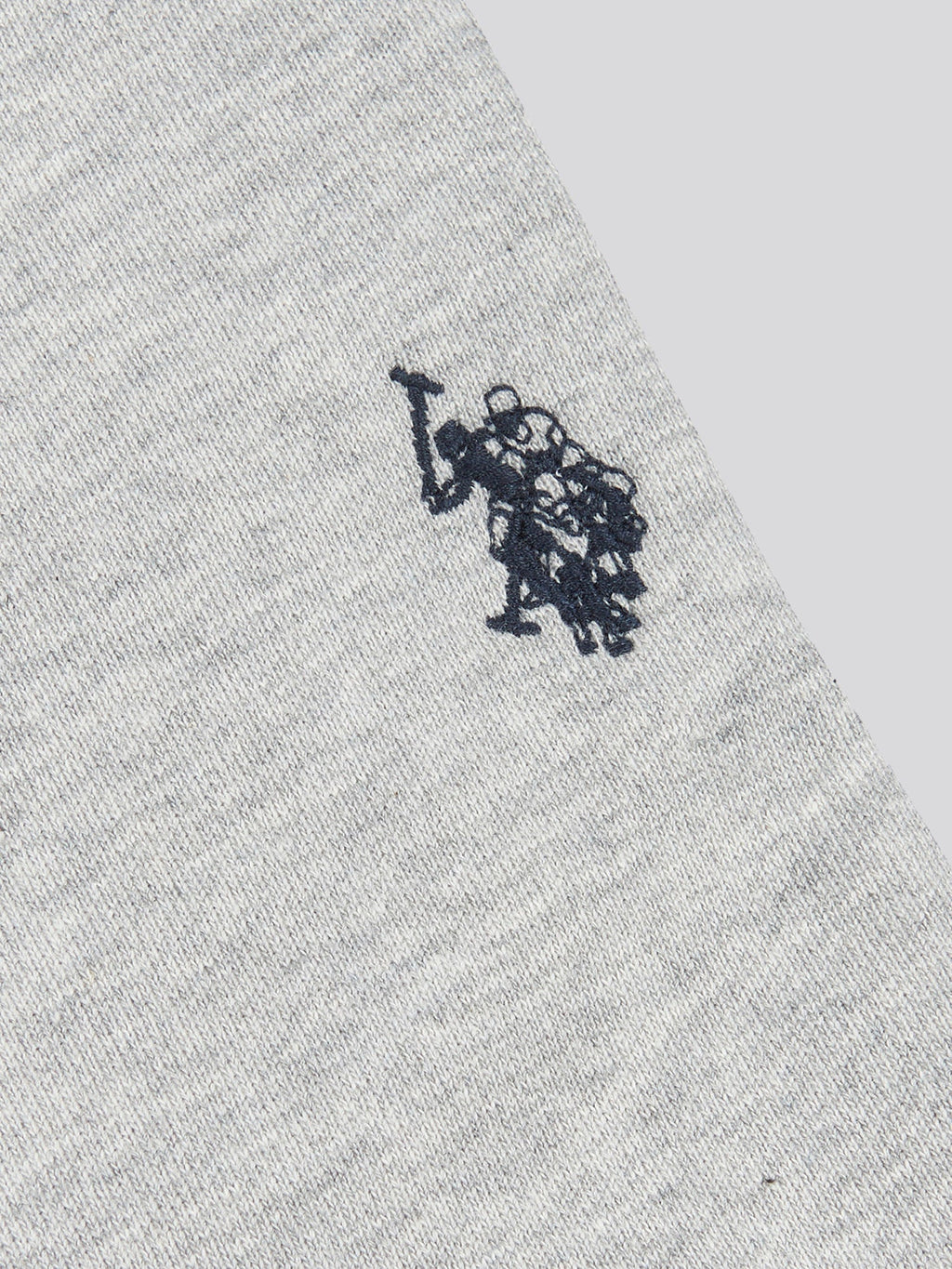 Boys Double Horsemen Sweat Short in Mid Grey Marl