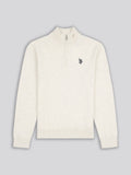 Boys Knitted Funnel Neck in Birch Marl