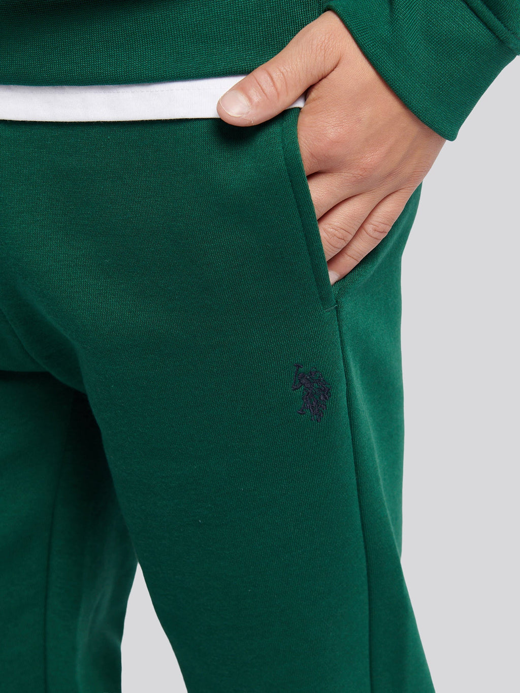 Boys Double Horsemen Hoodie & Jogger Set in Rain Forest