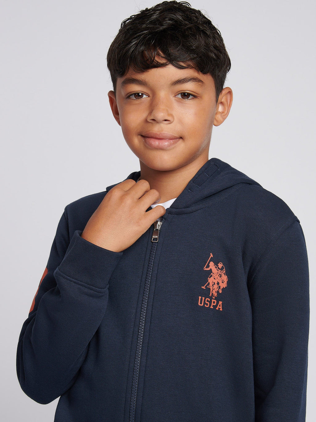 Boys Player 3 Zip Hoodie & Jogger Set in Dark Sapphire Navy
