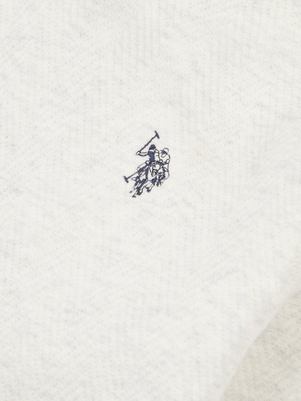 Boys Double Horsemen Herringbone Hoodie in Light Grey Marl