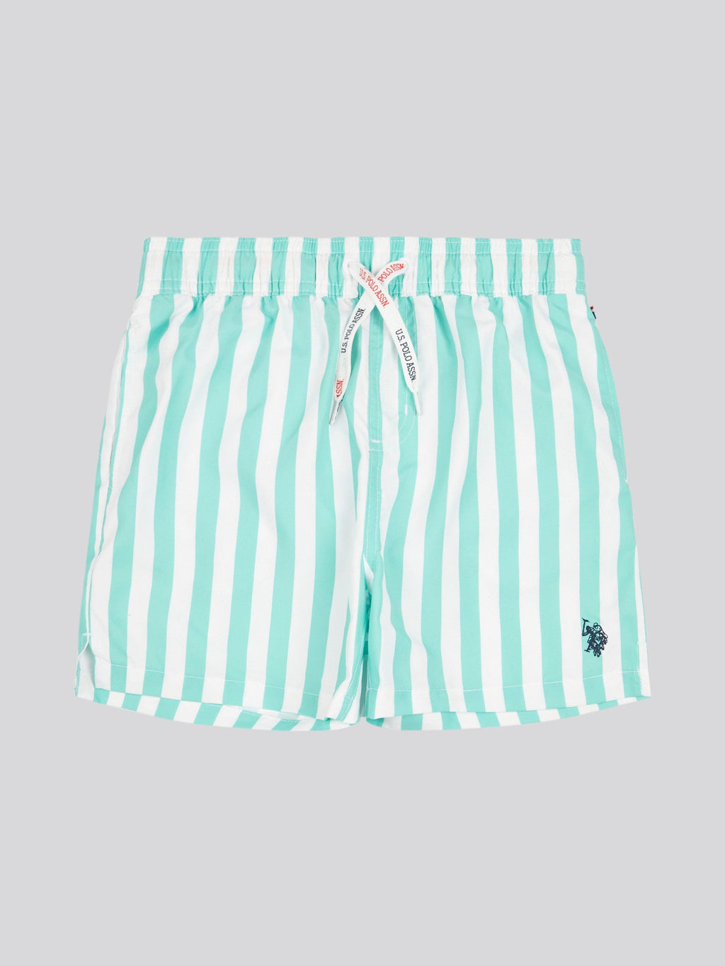 Boys Stripe Swim Short in Pool Blue